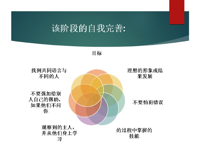 该阶段的自我完善: